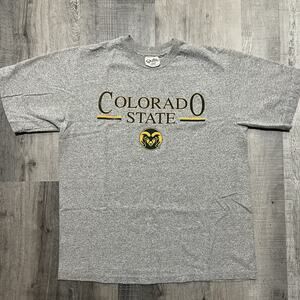 VTG Colorado State Rams T Shirt Grey 90s Single Stitch College CSU Unisex Large